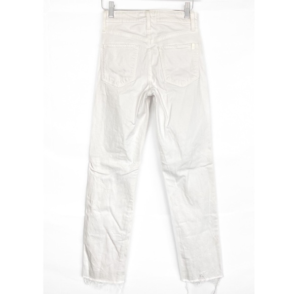 Joe's Jeans The Niki Mid-Rise Boyfriend White‎ Denim Distressed Jeans - Size 23 - Picture 7 of 11